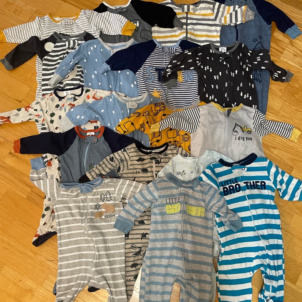 18 3-6 month baby boy sleepers